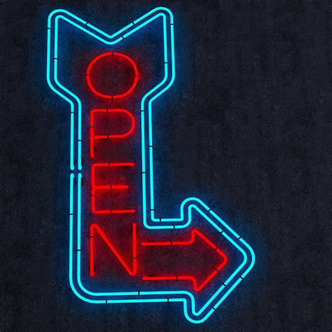 Open Neon Sign 3d Model By Nvere