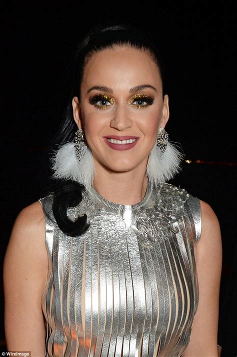 Katy Perry Slips Into A Metallic Dress At The Amfar Gala Afterparty