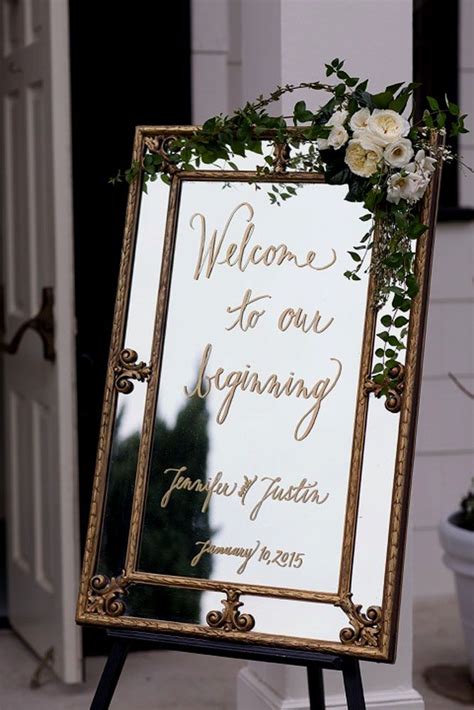 They'll welcome guests, direct them to important sites, and entertain a rectangle of tiles gave this mirrored sign a distinctly mediterranean aesthetic. 42 Fabulous Mirror Wedding Ideas | Wedding Forward | Diy ...
