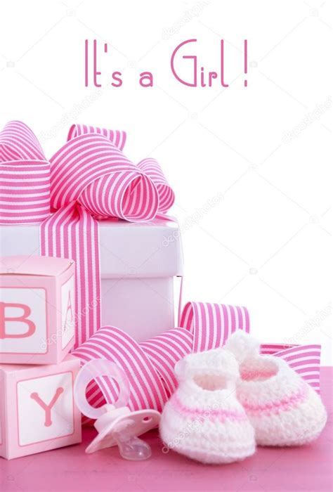 Baby Shower Its A Girl Pink T Stock Photo By ©amarosy 78731868