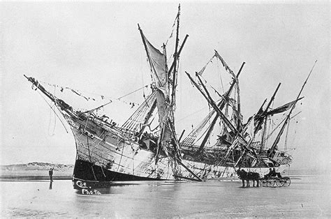 The Peter Iredale Shortly After Running Aground In October 1906