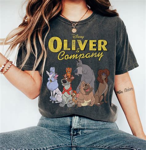 Vintage Disney Oliver And Company Group Retro S Shirt Oliver Dodger