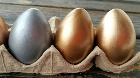 Decorative Easter Eggs Easter Eggs Metallic Eggs Metal Leaf Eggs