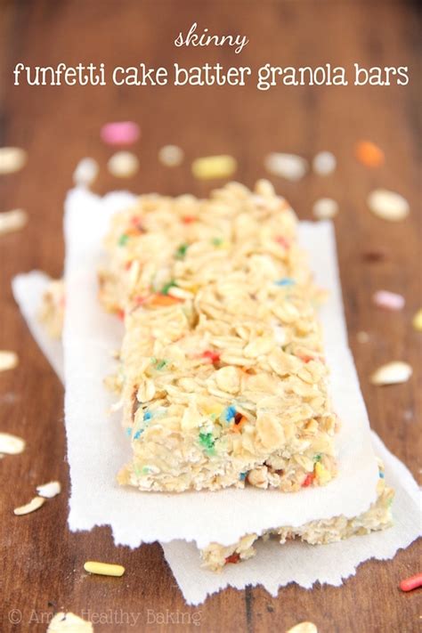 They are so light and moist. Skinny Funfetti Cake Batter Granola Bar - Edible Crafts