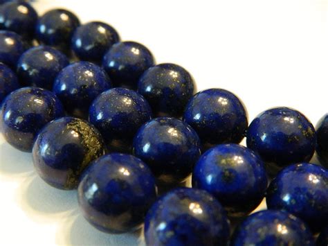 8mm Natural Round Dark Blue Dyed Lapis Lazuli Gemstone Beads Etsy