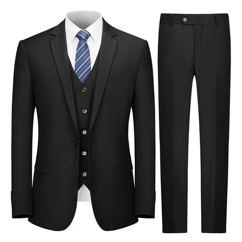 Buy Mens Suit Slim Fit 3 Piece Suits For Men One Button Solid Jacket