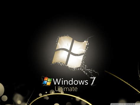 Windows 7 Ultimate Bright Black Ultra Hd Desktop