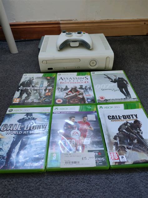 Xbox 360 60gb 1 Controller 6 Games Excellent Condition In