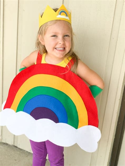 Childs Rainbow Costume Rainbow Party Halloween Ready Kids