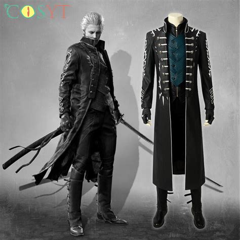 Devil May Cry Vergil Cosplay Costume Leather Full Set Ebay