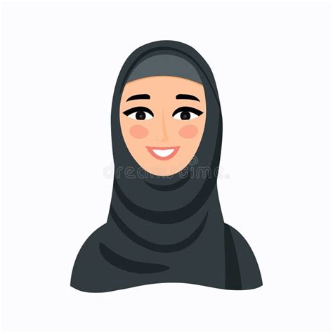Arab Woman Face Covered With Hijab Muslim Woman Muslim Girl Avatar Avatar Icon In Flat Style