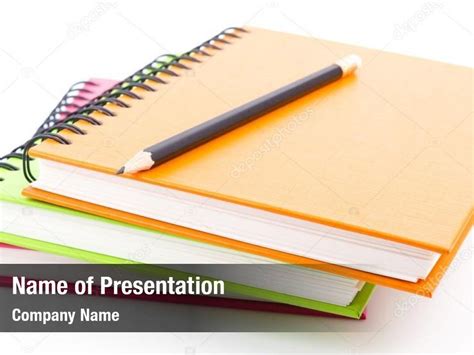 Spiral Notebook With Colorful Powerpoint Template Spiral Notebook