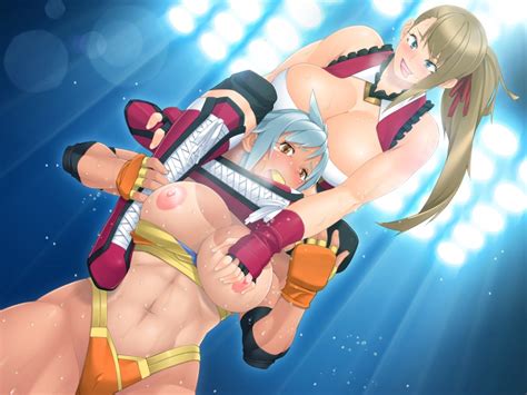 23 real xxiii wrestle fight girls silver hair 2girls blonde hair blue eyes blush boots