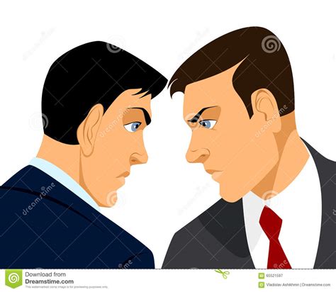 Two Businessmen Confrontation Stock Vector Illustration Of Battle Angry 65521597