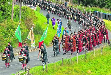 Clansmen March Through The Glen From Bellabeg On Their Way To The