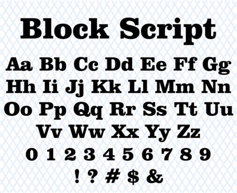 Block Font Ttf Svg Serif Font Basic Font Digital Font Block Etsy Finland