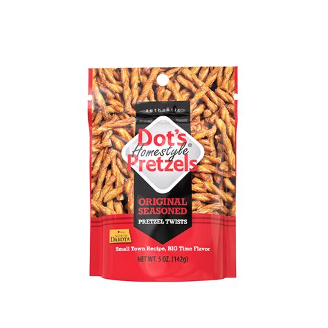 Dots Homestyle Pretzels Original Seasoned Pretzel Twists 5 Oz Snack Size Bag