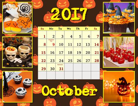 Halloween Theme Calendar
