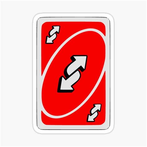 Pride reverse uno card keychains: "Red Uno Reverse Card" Sticker by SnotDesigns | Redbubble