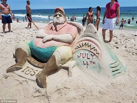 A Mocking Sand Sculpture Of Chris Christie Appears On New Jersey Beach