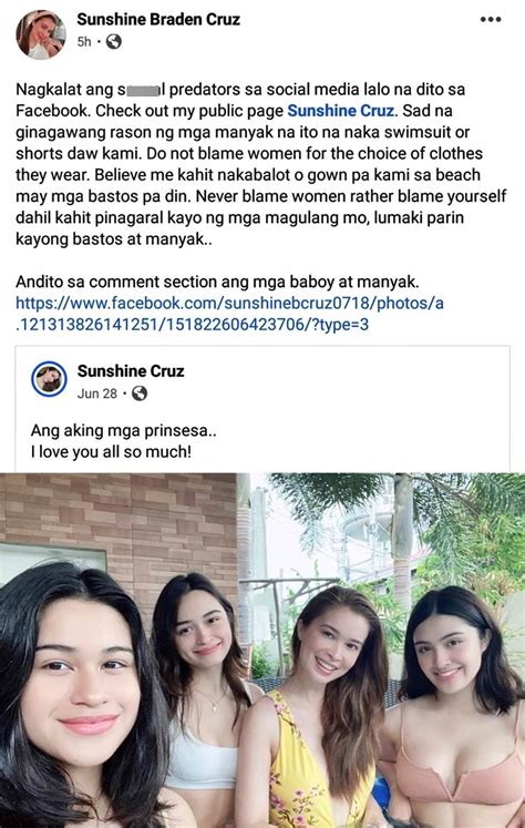 Sunshine Cruz Lambasts Manyak Commenters On Photos Of Daughters
