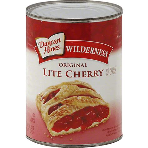 duncan hines® wilderness® lite cherry pie filling and topping 20 oz can pie crusts and filling