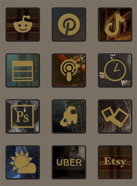 Dark Academia Aesthetic Icons Ios 14 Wallpaper Widgets And Etsy
