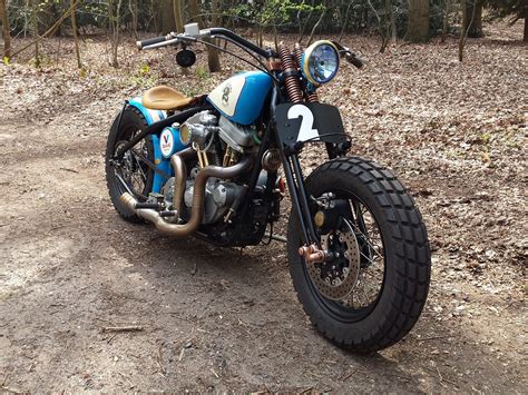 97 Harley Davidson Custom 883 Sportster Flatlands Racer Pipeburn