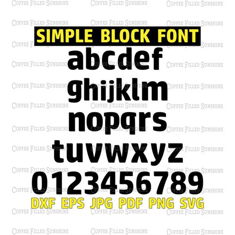 Block Font Svg