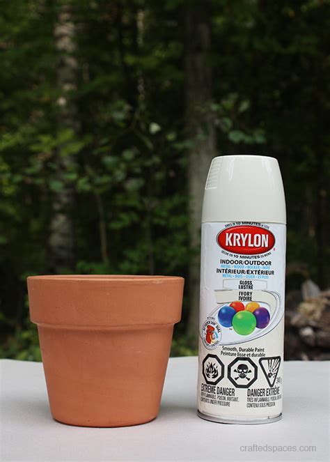 Crafted Spaces Crafty Idea Spray Painted Clay Pot