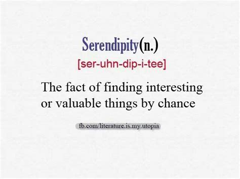 Serendipity One Of My Favourite Concepts Which Is Well Served By A