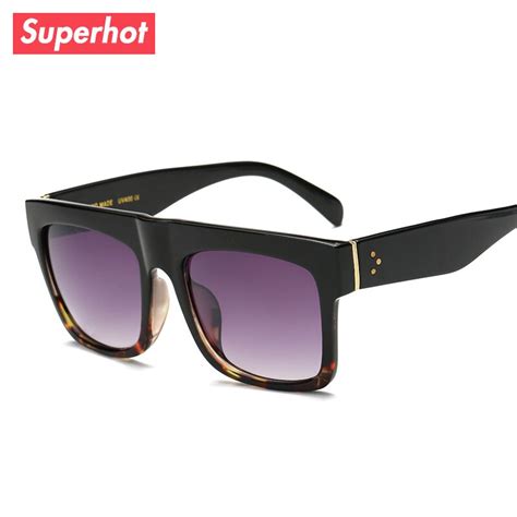 superhot eyewear fashion square sunglasses shades men women flat top oversized sun glasses