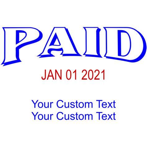 Paid Custom Text And Date Rubber Stamp Simply Stamps
