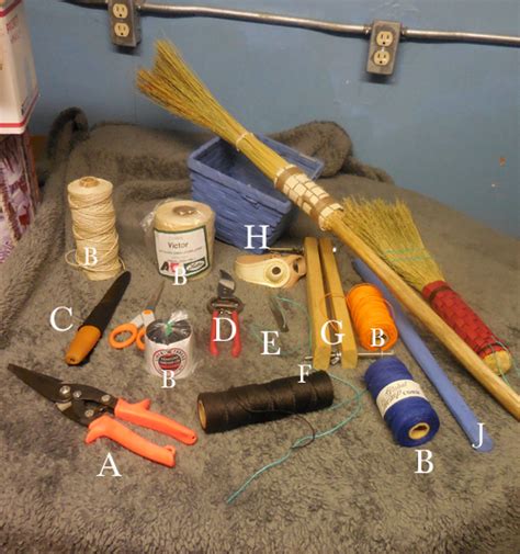 Materials And Tools For Broom Making Handmade Broom Broom Basket
