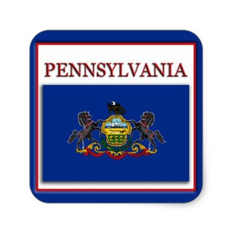 Pennsylvania State Flag Design Sticker Zazzle Flag Design State