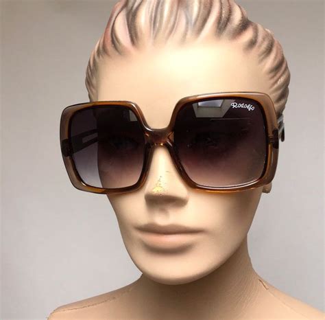 70s Oversized Rodolfo Sunglasses Large Square Vintage Eyewear Etsy