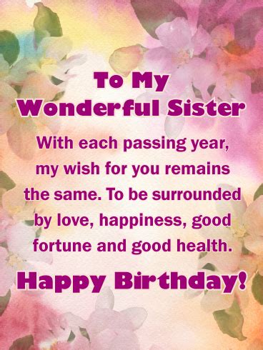 What to say to a special sister on her birthday. Pin on Birthday Cards for Sister