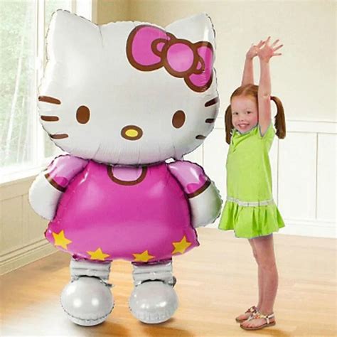 110 65cm Hello Kitty Big Balloons Large Helium Mylar Balloons For