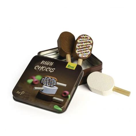 Erzi Eis 3x Mini Chocis Aus Holz In Dose Für Kaufladen Kinderküche