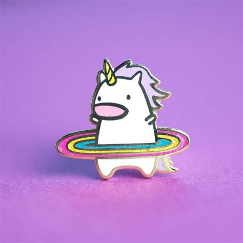 Hula Unicorn Enamel Pin Unicorn Accessories Cute Unicorns Etsy Little