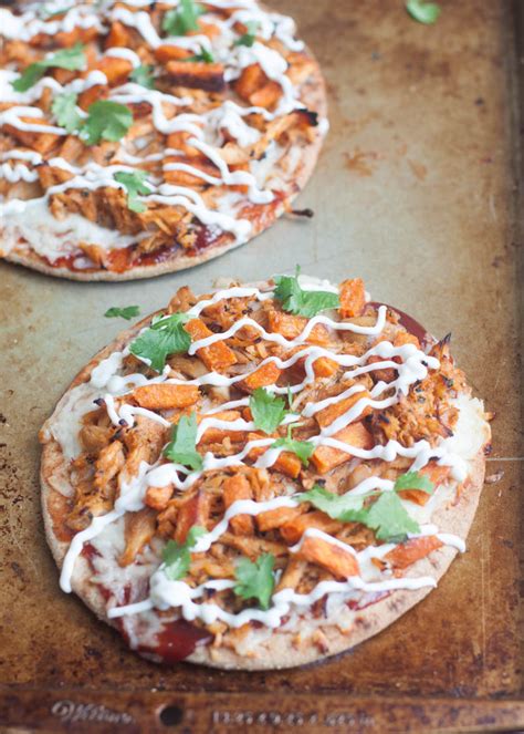 The very best homemade greek pita bread recipe! BBQ Chicken & Sweet Potato Pita Pizzas - Kristy Denney
