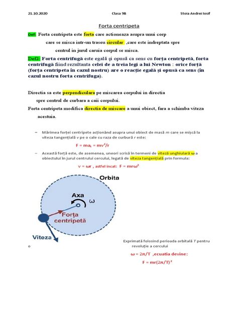 Forta Centripeta And Centrifuga Pdf