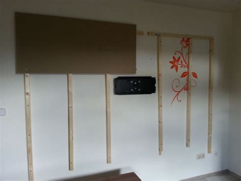 Fernseher verstecken 8 geniale ideen mit bildern. Wohnwand / TV Wand selbst gebaut - Teil 1 (mit Bildern ...