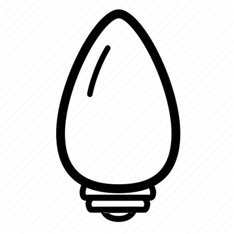 Christmas Light Bulb Clip Art Black And White