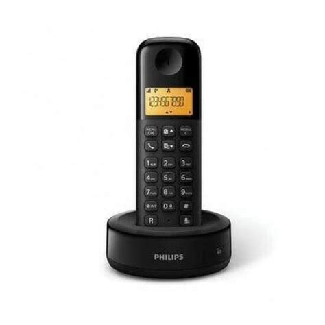 Telefone Philips Sem Fio Display Ambar D B Preto HARDBOX