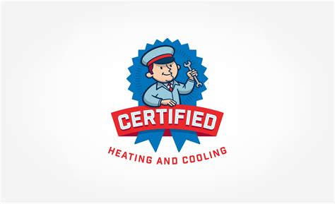 Certified Heating And Cooling Graphic D Signs Logo Design Branding