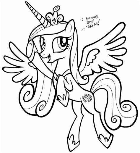 Children are certainly very familiar with my little pony character and one of them could be a big fan of this cartoon characters. Princess Cadence Coloring Page - Coloring Home