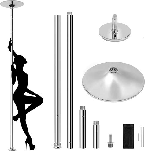 Topeakmart 45mm Portable Dancing Pole Stripper Pole W Spinning And Static Modes