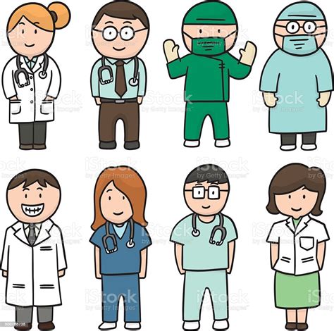 Vector Set Of Medical Staff Stock Illustration Download Image Now