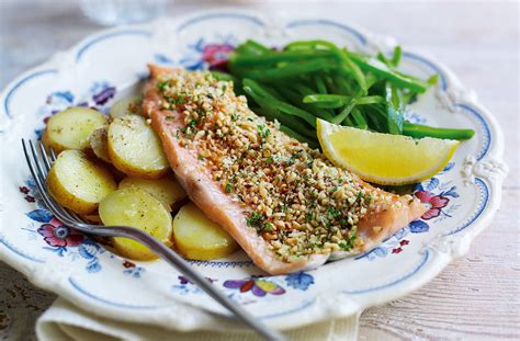 Like other chars it has white leading edges on all the lower fins and light colored spots on a dark background, instead of the dark spots on a light background which is. Trout fillets with a hazelnut crust | Tesco Real Food